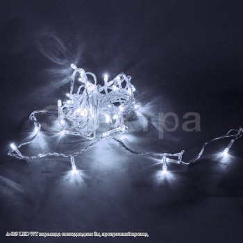 A-019 LED WT гирлянда светодиодная 5м, прозрачный провод A-019 LED WT гирлянда светодиодная 5м, прозрачный провод